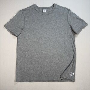Reigning Champ Lightweight T-Shirt Men's L Heathered Gray Crewneck Logo